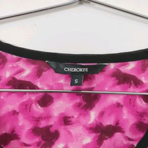 Korean Imported pink floral top