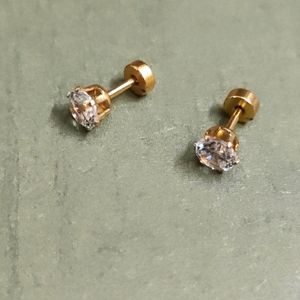 New -Diamond Gold Earring