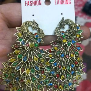 Peacock Multilayer Multicolour Earing