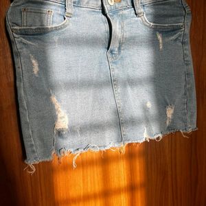 Blue Denim Skorts