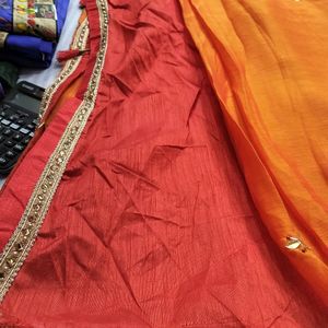 Chiffon Stone Work Saree With Blouse Pis