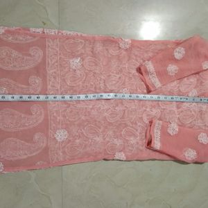 Size S Long Chikankari Kurti Available Low Prize