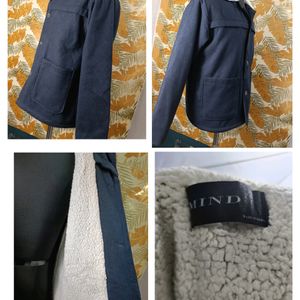 Women Warm Jacket Navy Blue