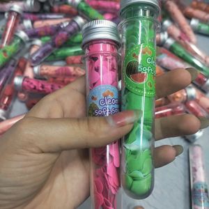 Flower Design Tube Shape Bottle Pack Of 2