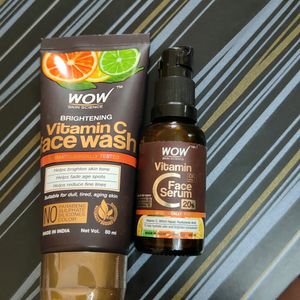 Combo Of Wow Vitamin C Face Wash And Serum