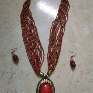 Red Jewellery Set