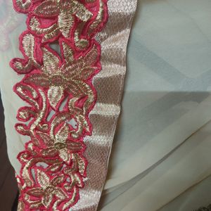 WEEKEND SALE!!!! n exquisite half half pure jorget party wear sari for SALE!!!