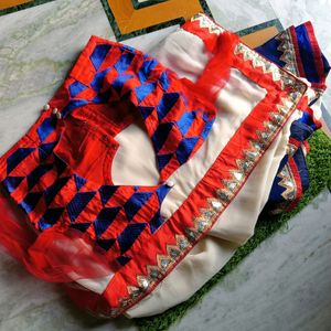 Saree With Stiched Blouge