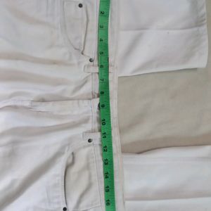 WHITE 34 WAIST JEANS MEASUREMENTS UPLOADED.