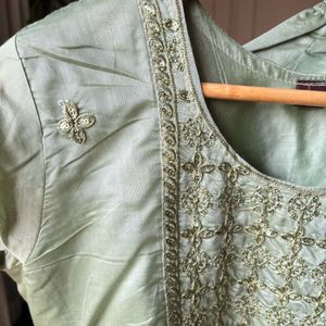 Pista Kurta Set With Dupatta