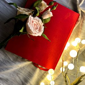 Aesthetic Red Tile Korean Imported Diary