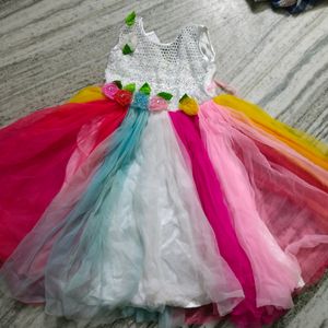 Rainbow Frock For Girls 299