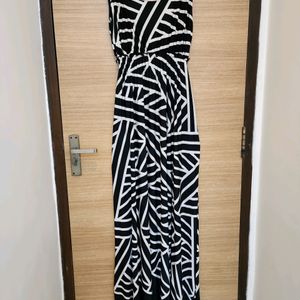 Balck And White Party Wear Gown