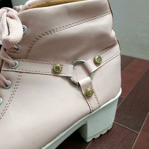 Pink Boot Shoes High Neck Fashion For Girls