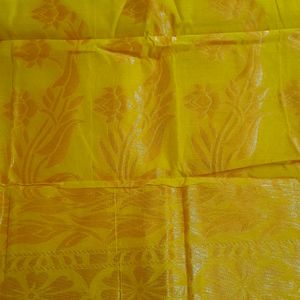 Grand Yellow Saree with Zari Work