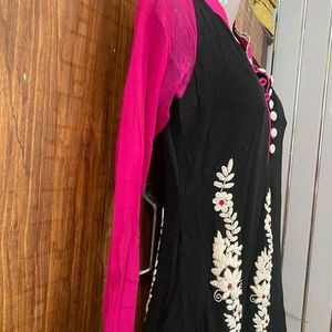 SALE 🤑 Black Magenta Anarkali Dress