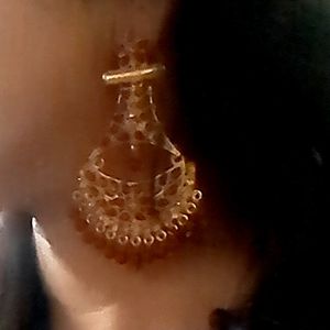 Set Of Big Golden Jhumkas & Danglers