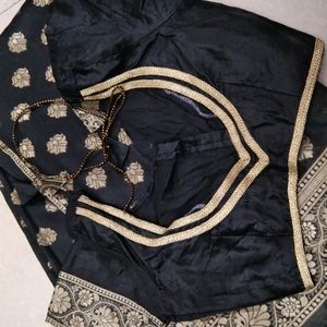 Black Border Saree With Blause