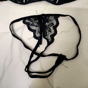 Black Net Bikini And thongs