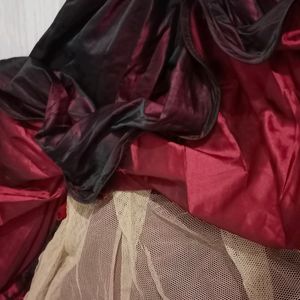 Heavy Maroon Ball Gown