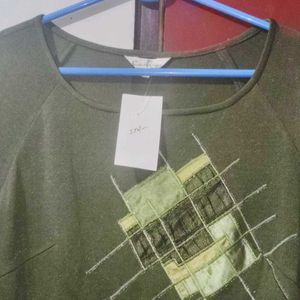 Olive Green Party Wear Tshirt