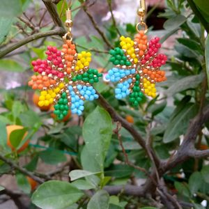 Multicolor Seed Beads Earing