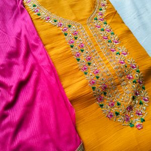 Cotton Blend Suit with Dupatta