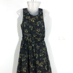 Black Floral Printed Dress(Women’s)