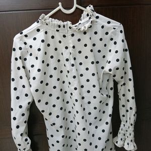 Full Sleeved Polka Dot Shirt