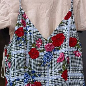 Women's Dungaree With Crop Top