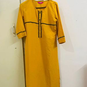 Yellow Kurti For Office🧡