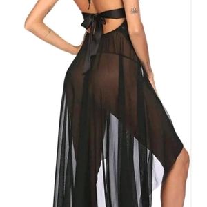 SEXY LINGERIE LONG SLIT GOWN🖤