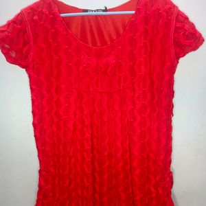 New Party Wear Fancy Red Tops