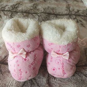 Baby Kids Woolen Warm Shoe Sock Pair Of 2