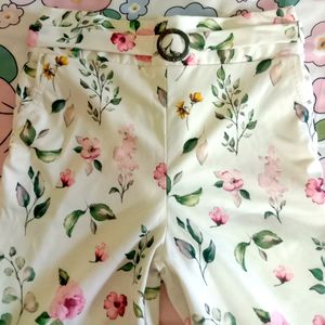 Floral Bootcut Trousers For Women