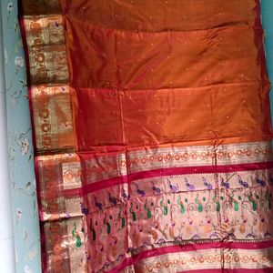 Pure Silk Peshwai Broad Border