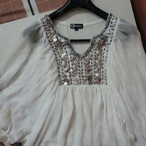 (50%)Price Drop🥳White Tunic Cum Dress🤍