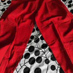 New Price!!Dark Red Cotton Pant Free Size (Only Pa