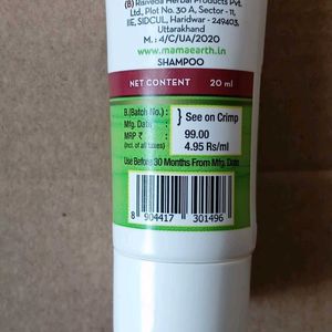 Sealed Pack, Mamaearth Onion Shampoo, 20ml Sample