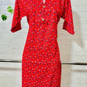 Beautiful Red Kurti ♥️