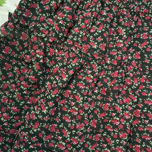 Berrylush Flowers Print Skirt