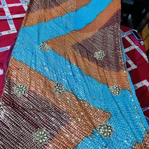 Multicolor Designer Saree