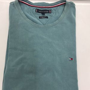 Tommy Xl Size Round Neck T-shirt Half Sleeves