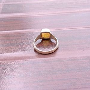 Pukhraj Ring In Silver