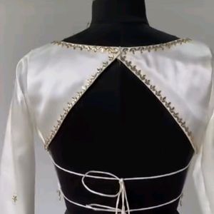 White Satin Blouse