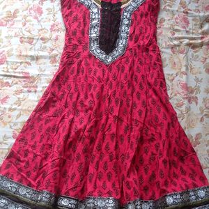 Price Dropped -Anarkali Kurti Solid Cotton