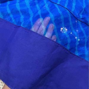 Blue Lehariya Saree