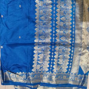 Blue Silk saree