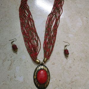 Red Jewellery Set