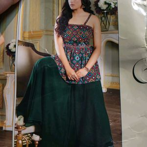 Beautiful Mehndi Green Peplum Dress